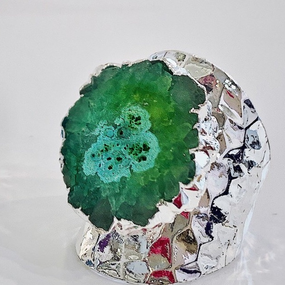 COLORFUL GEODE STATEMENT RING - Picture 8 of 10